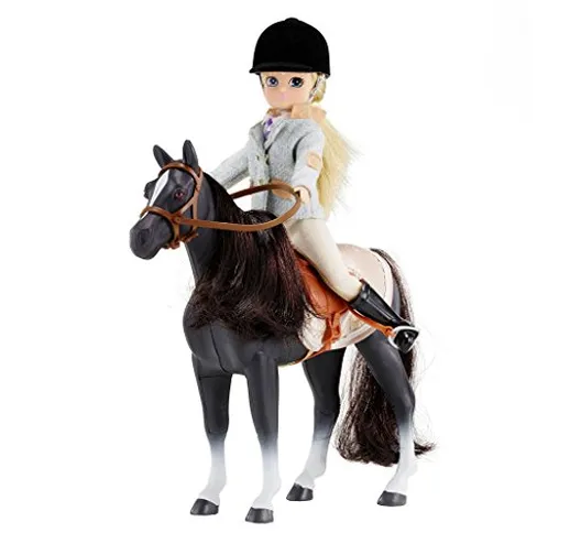 Lottie Bambola Set with Horse - Doll & Pony - Capelli biondi e Occhi Azzurri e Pony con Cr...