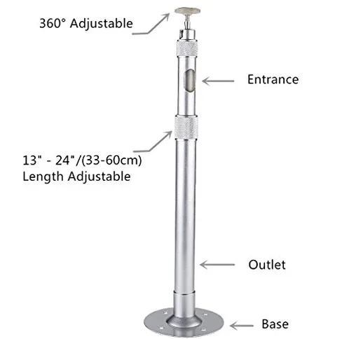 Ivos Supporto Universale Estensibile da Soffitto per Videoproiettore, Staffa Regolabile pe...