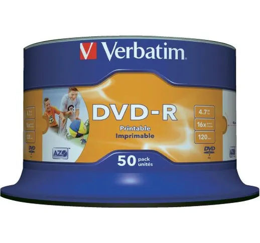 Verbatim DVD-R 4.7GB Printable - Confezione da 50
