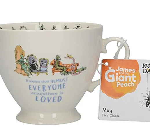 Creative Tops Roald Dahl Footed Tazza con Quentin Blake James And The Giant Peach Illustra...