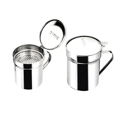 IBILI 700001-Vaso a filtrare l'olio di Carne in Acciaio Inox, 0,5 l