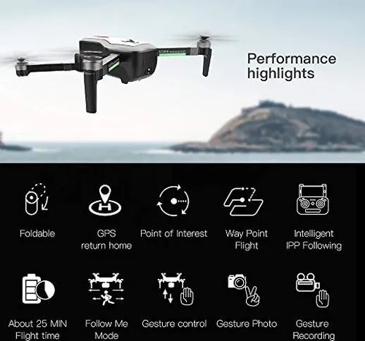 Goolsky SG906 GPS Brushless 4K Drone con Fotocamera Borsa 5G WiFi FPV Pieghevole Flusso Ot...