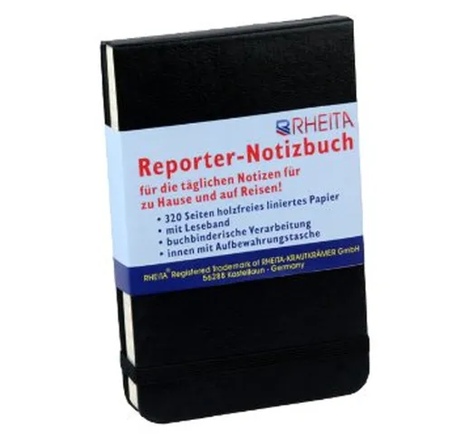 Reporter taccuino con nastro segnalibro/320 pagine/dimensioni: 9 x 14 cm