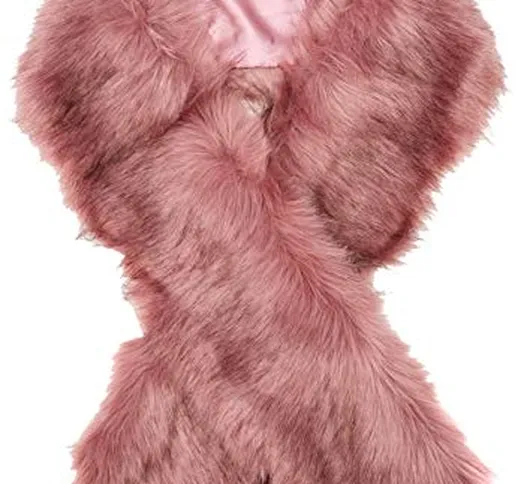 New Look Faux Fur6035021 Stola, Rosa (Mid Pink 73), Unica (Taglia Produttore: 99) Donna