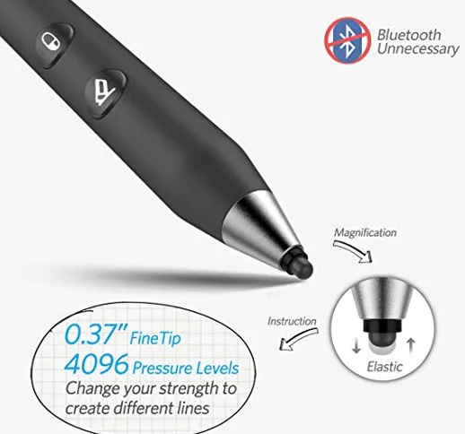 LACORAMO Surface Pen, Surface Penna con Max 4096 Punti di Pressione,Batteria Incorporata,U...