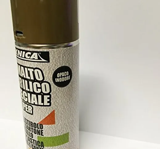 Vernice spray Oro -Smalto Acrilico per Polistirolo-Cartone-Metallo-plastica-Vetro-Carta- B...