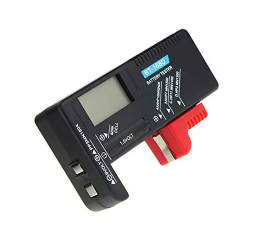 Tester batteria digitale BT-168D Volt Checker Batteria a bottone 9V 1.5V Batteria ricarica...