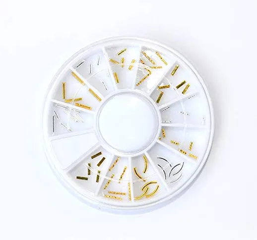 MEIYY Decorazione unghie 1 Ruota Ultimi Style Nail Art Decorazione Di Gioielli Oro Argento...