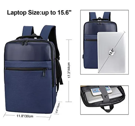 Xnuoyo Laptop Zaino Antifurto, 15,6 Pollici Laptop Impermeabile Borsa da Scuola Portatile...