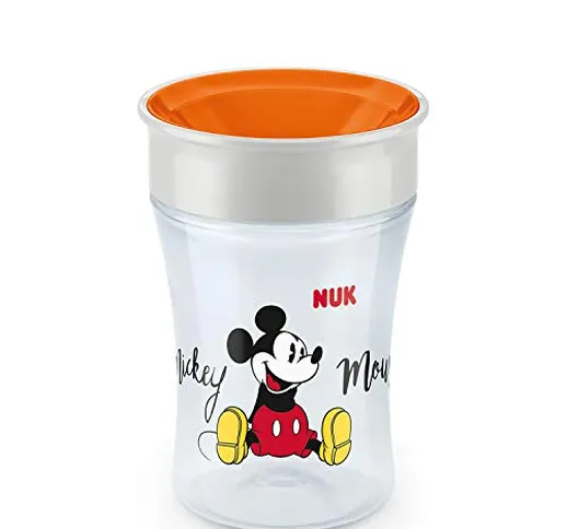 NUK Magic Cup Disney Mickey - Bicchiere Antigoccia con Topolino per Bambini, Bordo 360°, s...