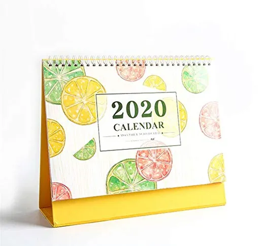 Adminitto88 Calendari da Tavolo 2020 Frutta Stampa Treppiede Calendario Mensile Pieghevole...