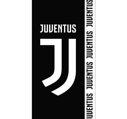 Telo Mare Ufficiale FC Juventus (Serie A) con Stemma (100% Cotone e 140 cm x 70 cm)