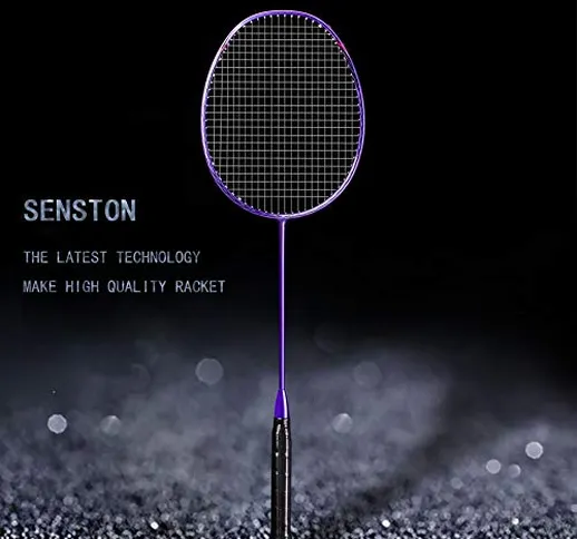 Senston N80 Grafite singolo di alta qualità Racchetta Badminton, in fibra di carbonio dell...