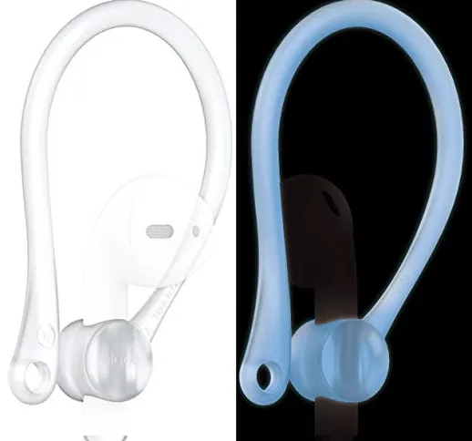 elago EarHooks Ganci Orecchie in Silicone Compatibile con Apple AirPods 1 & 2 - Disegnato...