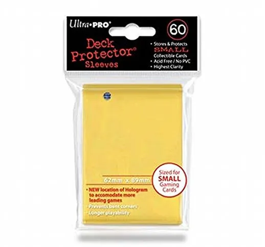 Deck Protector Sleeves - Minibustine Ultpro 60 Pezzi, Giallo New