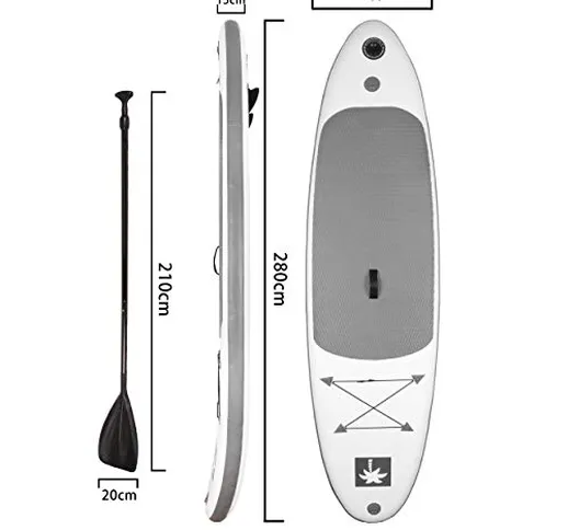 YOUKE Tavola da SUP Stand Up Paddle Board Gonfiabile Livello Principiante e Intermedio Kit...
