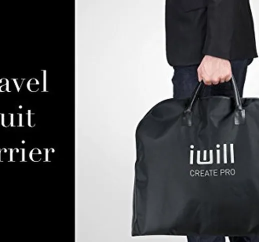 iwill CREATE PRO - Borsa per abito da viaggio pieghevole, borsa da viaggio per indumenti,...