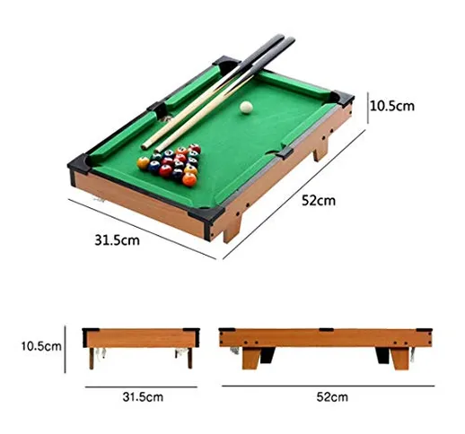 Zgifts Mini Tavolo Pool Set con Le Gambe-Portatile Biliardo Gioco Snooker Tavolo Giocattol...