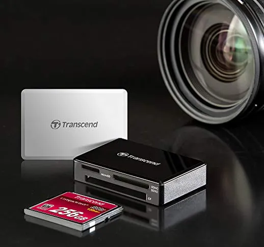 Transcend Multi-Card Reader RDF8 - Lettore di schede (MS, CF, SDHC, MS Micro, microSDHC, S...