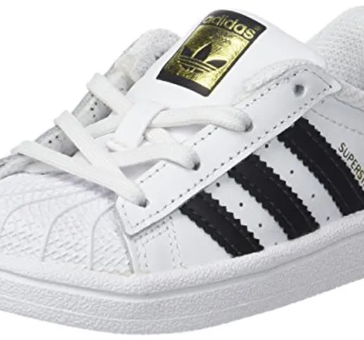 adidas Superstar I, Pantofole Unisex-Bimbi, Bianco (Footwear White/Core Black), 22 EU