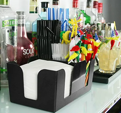 bar@drinkstuff Organizer da Bar, Nero, 25,6 x 16,2 x 11,4 cm