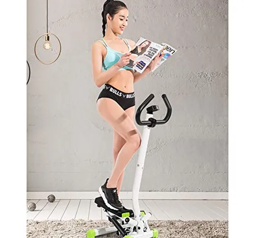 GYPPG Antiscivolo Aerobic Fitness Twist Stepper con LED di Visualizzazione E Manubrio, All...