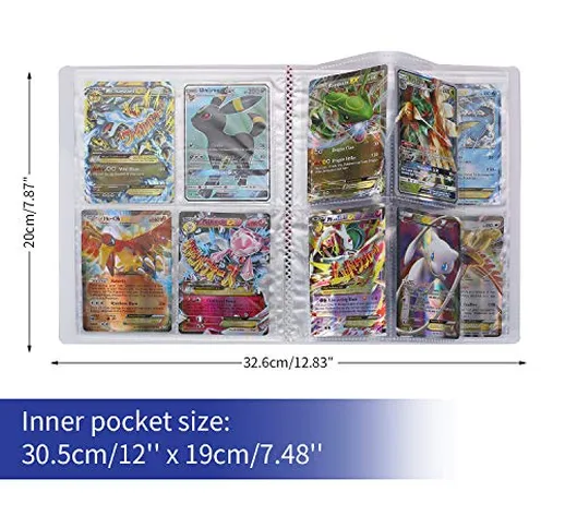 Pokemon Carte Album, Raccoglitore Porta Carte Pokemon, Album di Carte da Collezione Album...