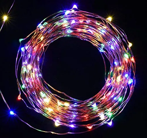 Salcar LED colorati corda leggera a 10 metri / 33 piedi 100 diodi all'interno filo di rame...