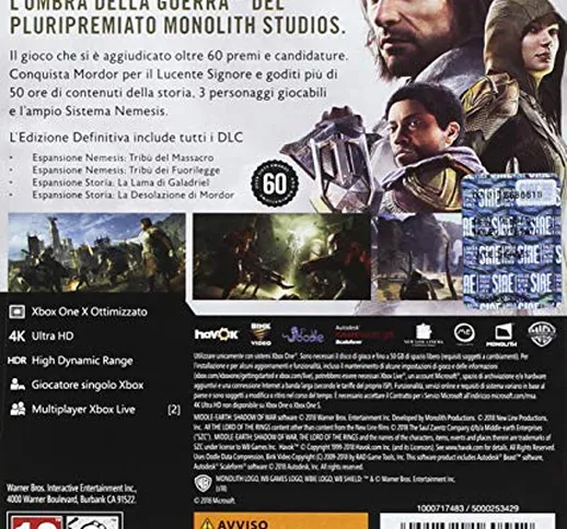 La Terra di Mezzo: L'Ombra della Guerra - Definitive Edition - Xbox One