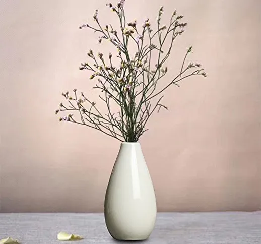 Vaso di Fiori in Ceramica di Design Moderno, Vaso da Fiori in Ceramica da Tavolo Ornamento...