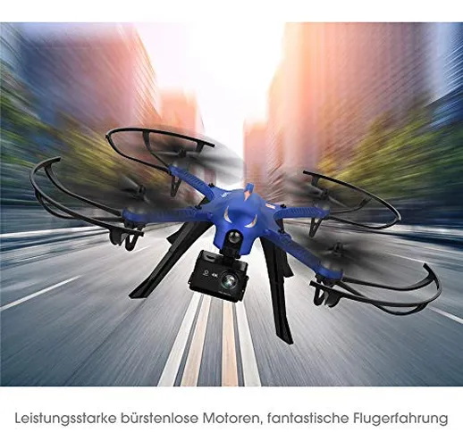DROCON Bugs 3 Potente motore brushless Quadcopter Drone, Gopro Drone ad alta velocità, per...