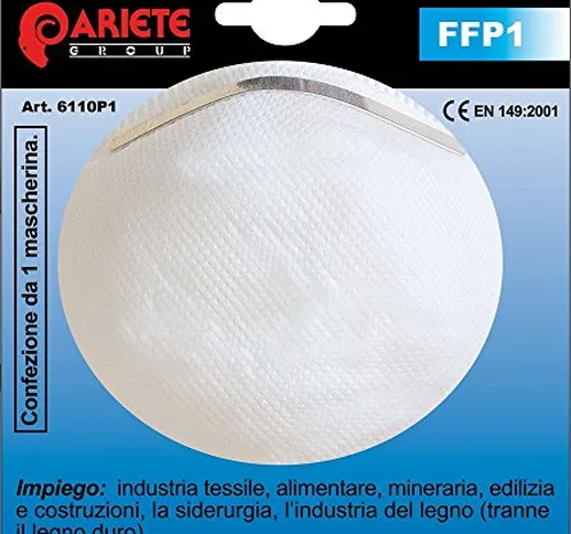 Mascherina filtrante FFP1 4,5 X TLV per aerosol solidi e liquidi non tossici