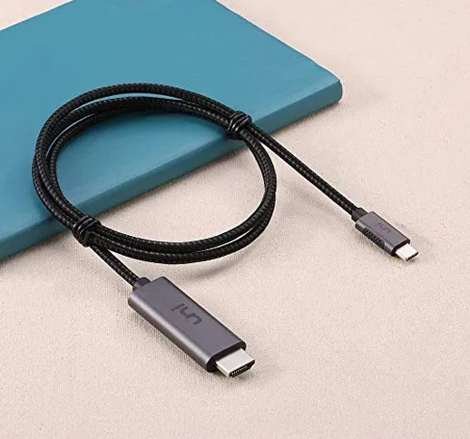 Cavo da USB C a HDMI (4K@60Hz) Cavo USB da tipo C a HDMI Compatibile per iPad Pro 2018, Ma...