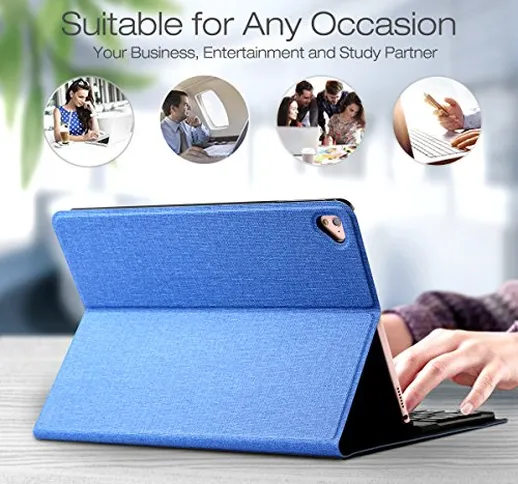 Custodia iPad Air iPad Air 2 Pro9.7 con tastiera Bluetooth, custodia protettiva iPad con t...