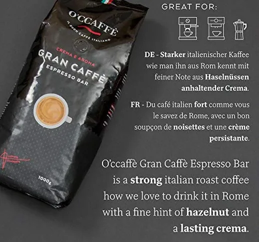 O'ccaffe Espresso Bar | caffè forte e intenso con una nota di pregiata nocciola | Qualità...