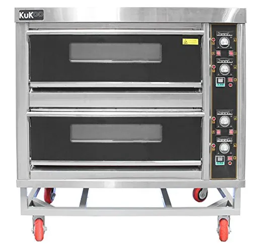 KuKoo - Forno Commerciale per Cucinare Pizza e Altri Cibi a 2 Piani 400°C per Ristorante,...
