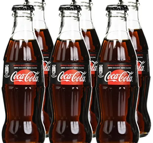 Coca-Cola Zero Zuccheri Zero Calorie bottiglia di vetro 20 CL (confezione da 6)