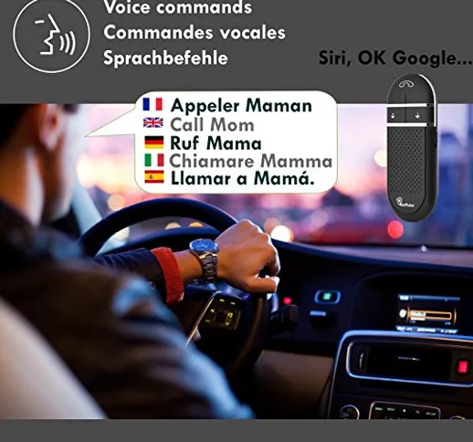 VeoPulse B-PULSE Kit Vivavoce per Auto Bluetooth con Connessione Automatica per telefonare...