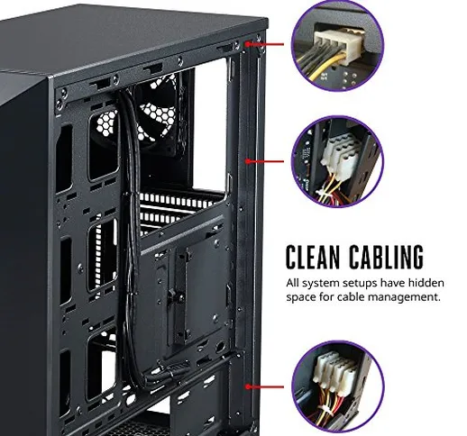 Cooler Master MasterBox 5 Black with Mesh Flow Front Panel Case per PC 'ATX, microATX, Min...