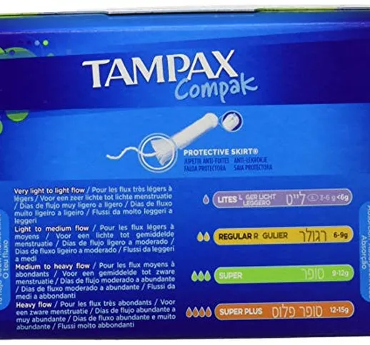 Tampax Centraline percorso Super 22 applicatori tamponi con plastica - Set di 3