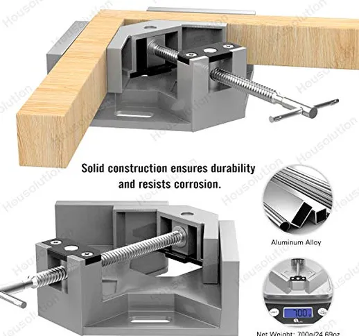 Housolution Morsetto Angolo, Morsa Angolo Retto 90 ° in Lega di Alluminio, Morsa da Saldat...