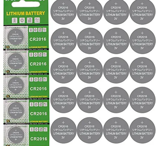 CR2016 Batteria al litio 3V, cella a bottone elettronico per calcolatrici giocattoli Orolo...