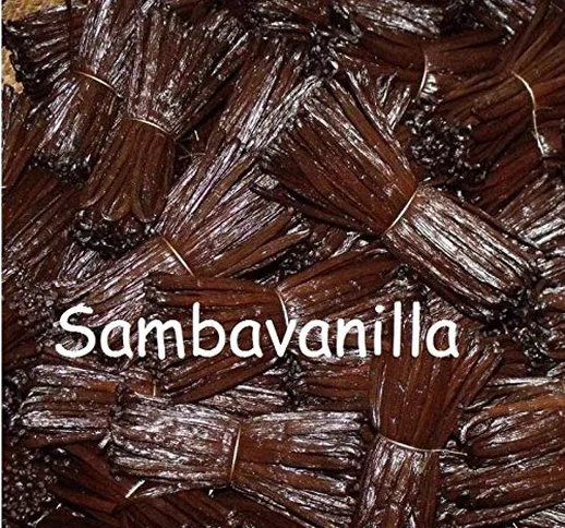 Sambavanilla - Baccelli di vaniglia bourbon del Madagascar, qualità gourmet,17-19 cm x 10...