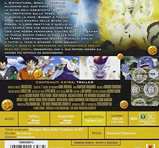 Dragon Ball Z - La Resurrezione di F (Blu- Ray 3D);Doragon Boru Z- Fukkatsu No 'F'