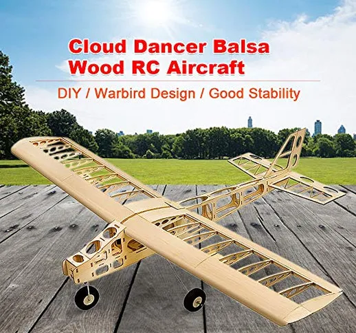 Mobiliarbus T2501 EP Cloud Dancer Training Plane Balsa Wood 1.3m Wingspan Biplano RC Airpl...