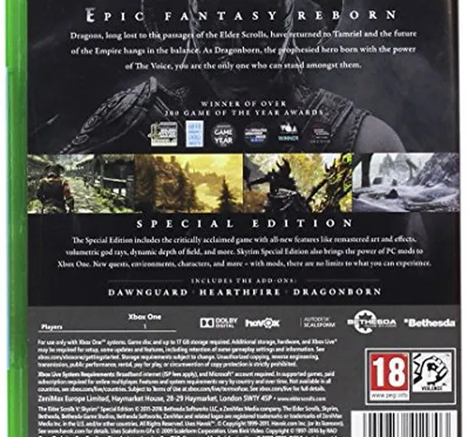 Elder Scrolls V: Skyrim Special Edition - Xbox One - [Edizione: Regno Unito]