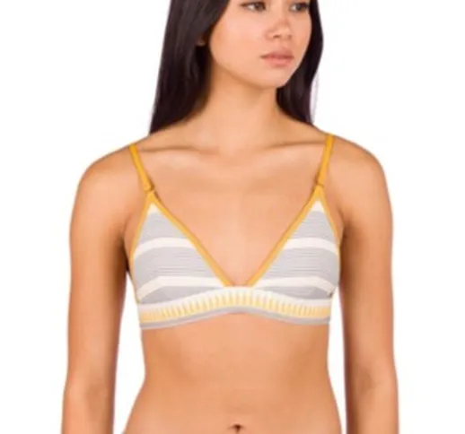  Salty Daze Banded Tri Bikini Top giallo