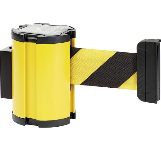 Cassetta portanastro, estrazione nastro max 3000 mm, cassetta gialla, nastro giallo / nero