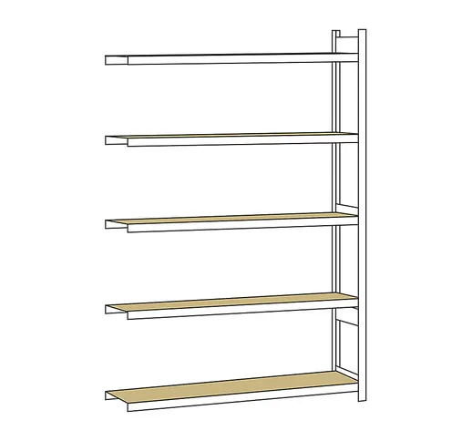  Scaffale a ripiani lunghi con piano in truciolato, altezza 3000 mm, larghezza 2250 mm, sc...