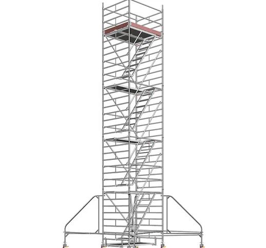  Trabattello universale, con scala, piattaforma 1,80 x 1,50 m, altezza del trabattello 9,4...